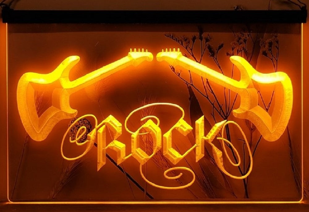 Guitars Rock Led Neon Sign Home Music Room Studio Guitar Shop Decor