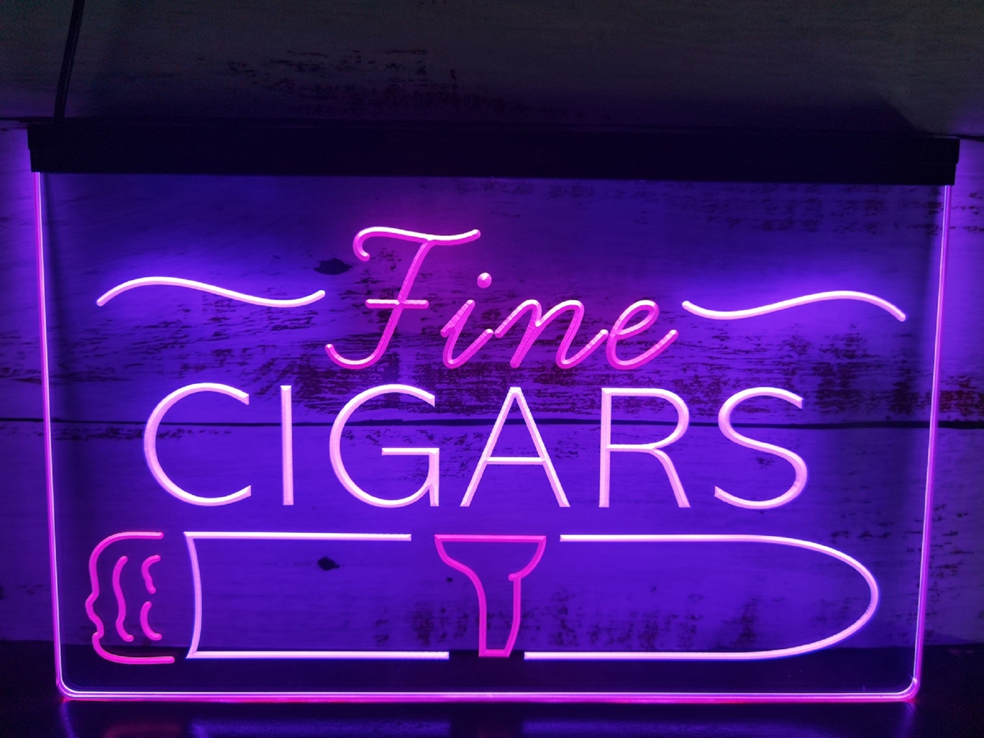 Fine Cigars Led Neon Sign Dual Color Cigar Lounge Smoke Shop Decor