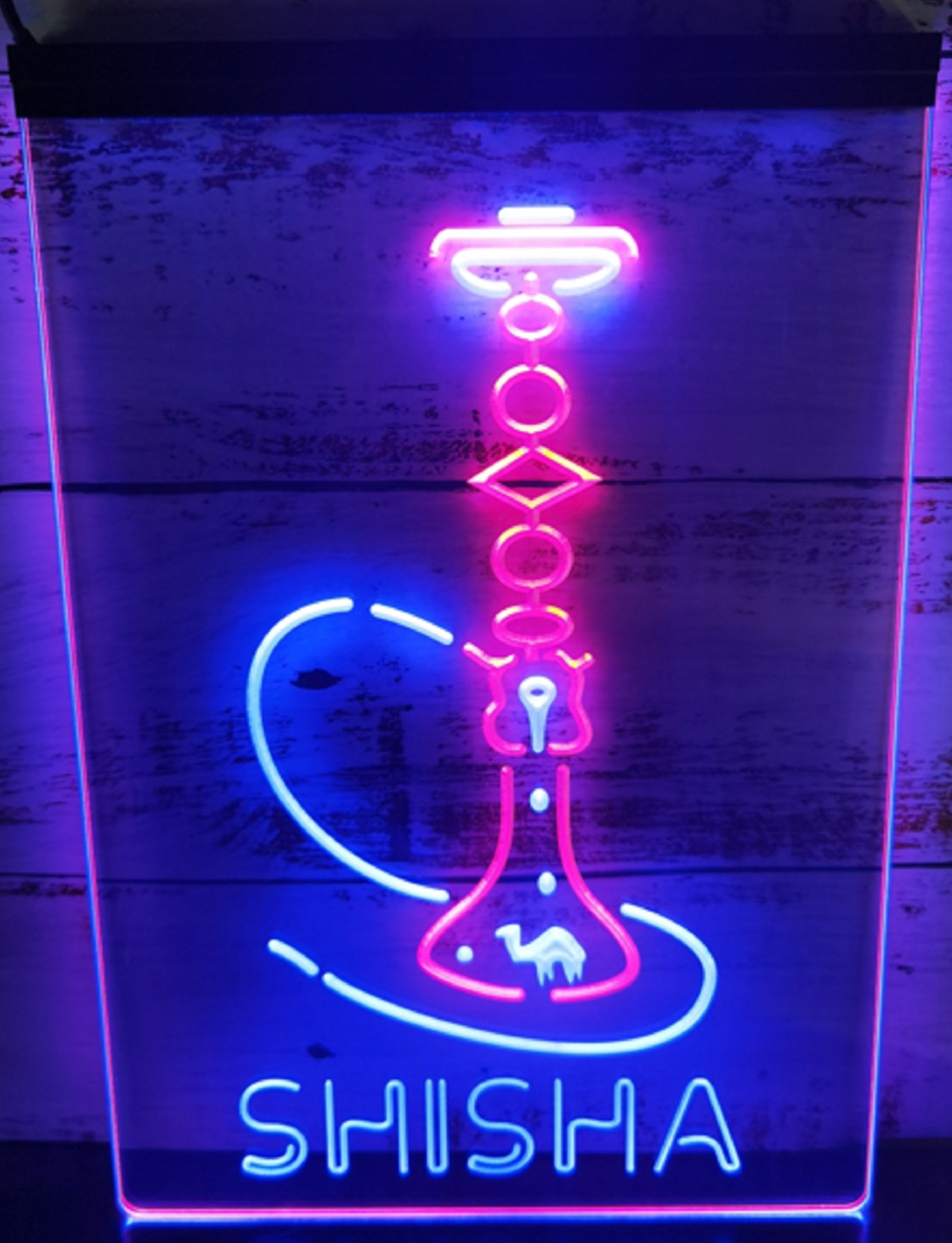 Shisha Led Neon Sign Dual Color Hookah Lounge Shisha Store Decor