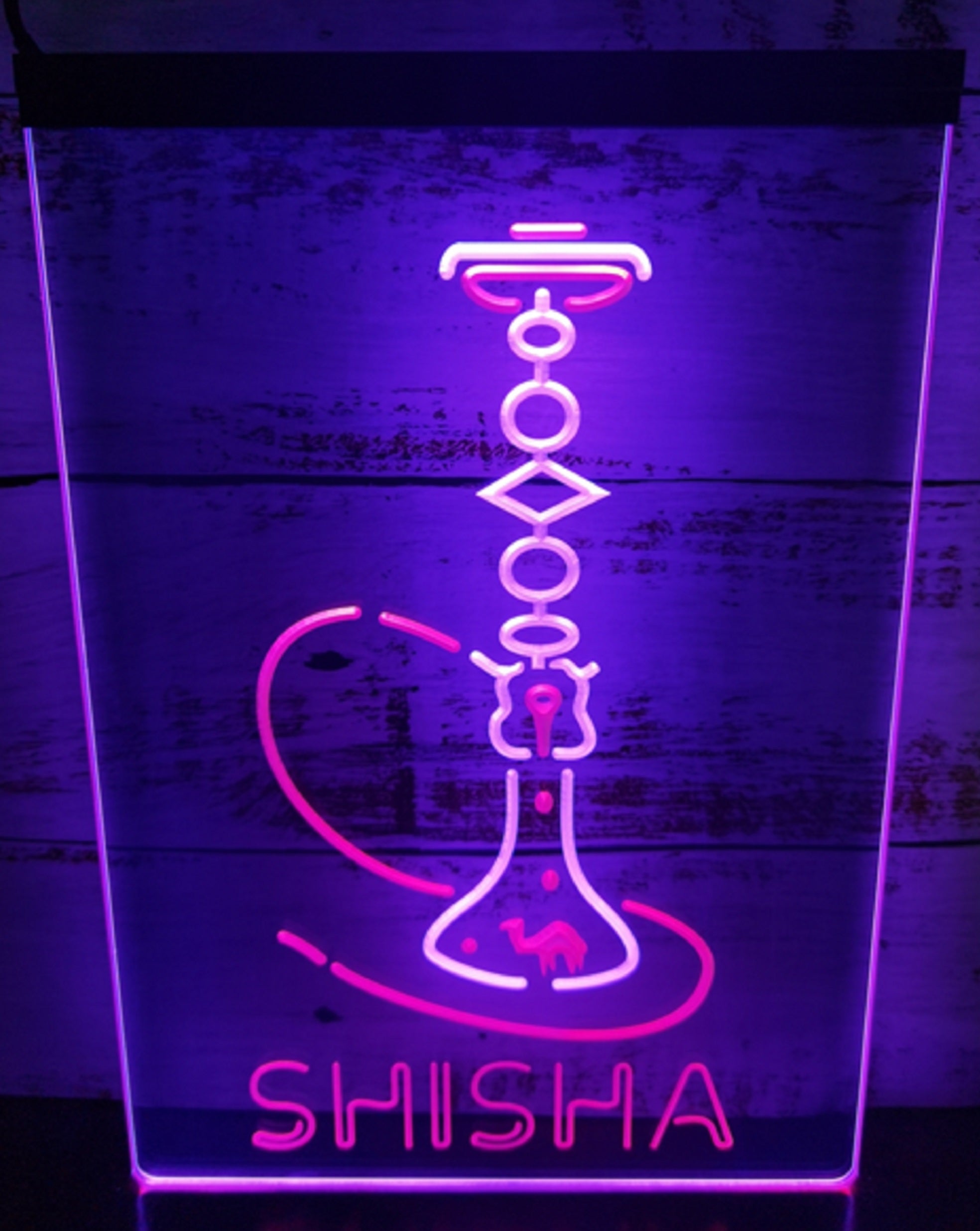 Shisha Led Neon Sign Dual Color Hookah Lounge Shisha Store Decor