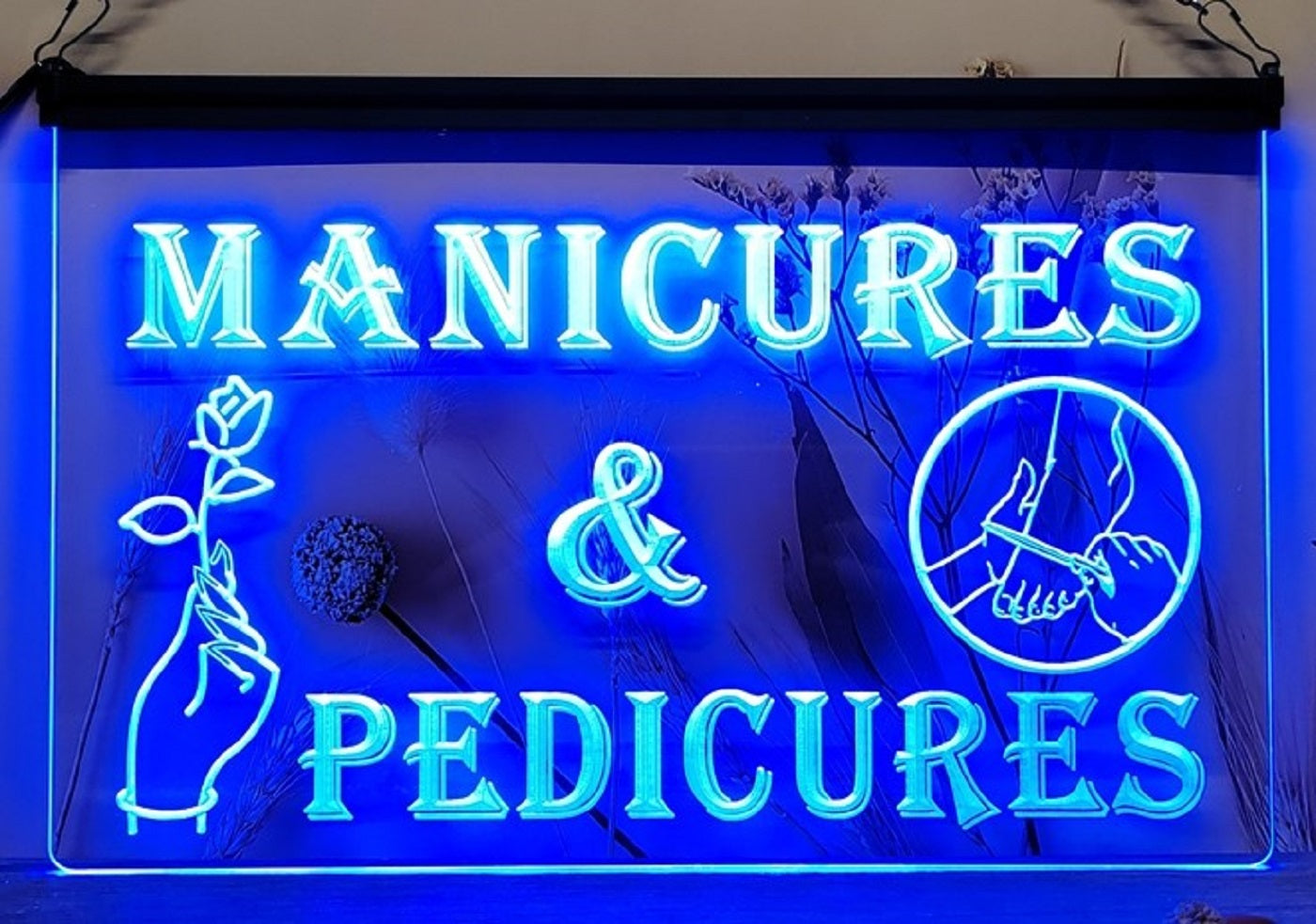 Manicures & Pedicures Led Neon Sign Spa Beauty Salon Wall Or Desktop Decor