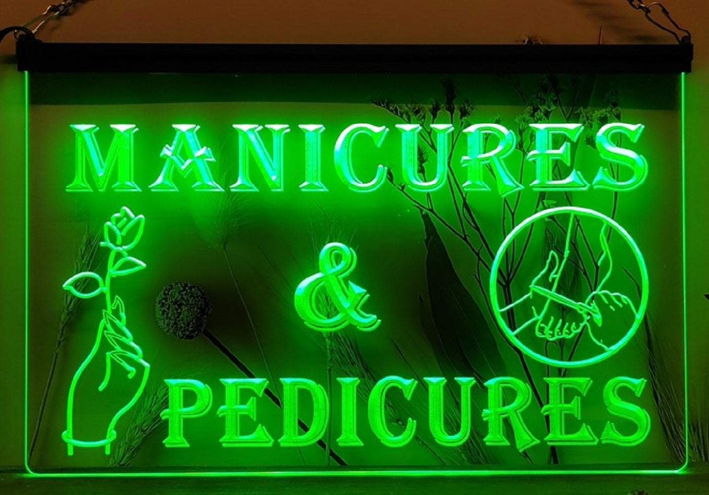 Manicures & Pedicures Led Neon Sign Spa Beauty Salon Wall Or Desktop Decor