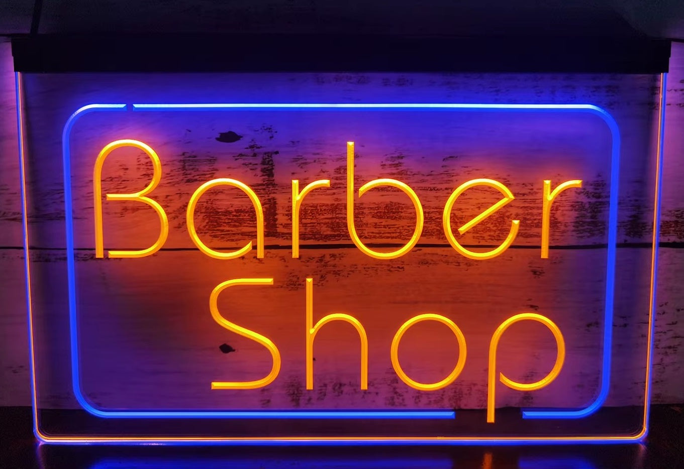 Barber Shop Led Neon Sign Dual Color Barber Shop Haircut Salon Decor