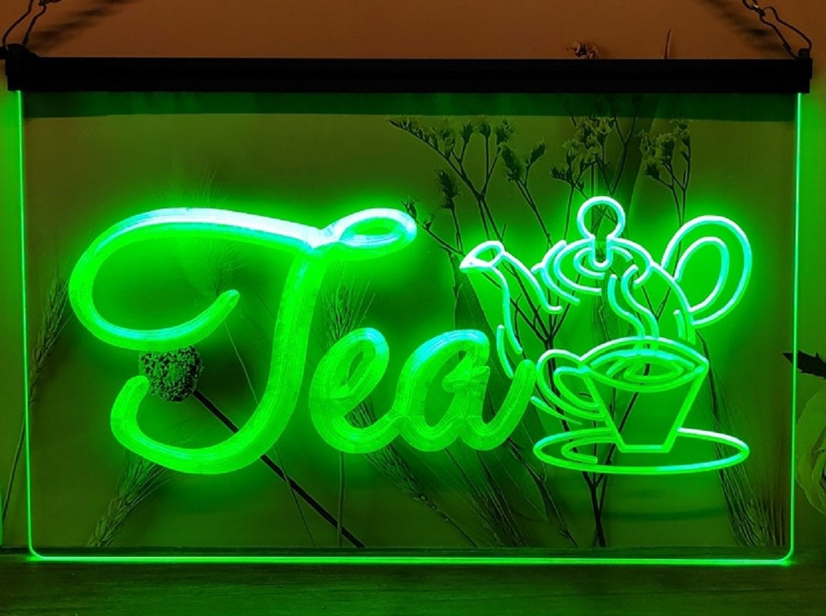 Tea Teapot Led Neon Sign Home Kitchen Coffee Shop Decor