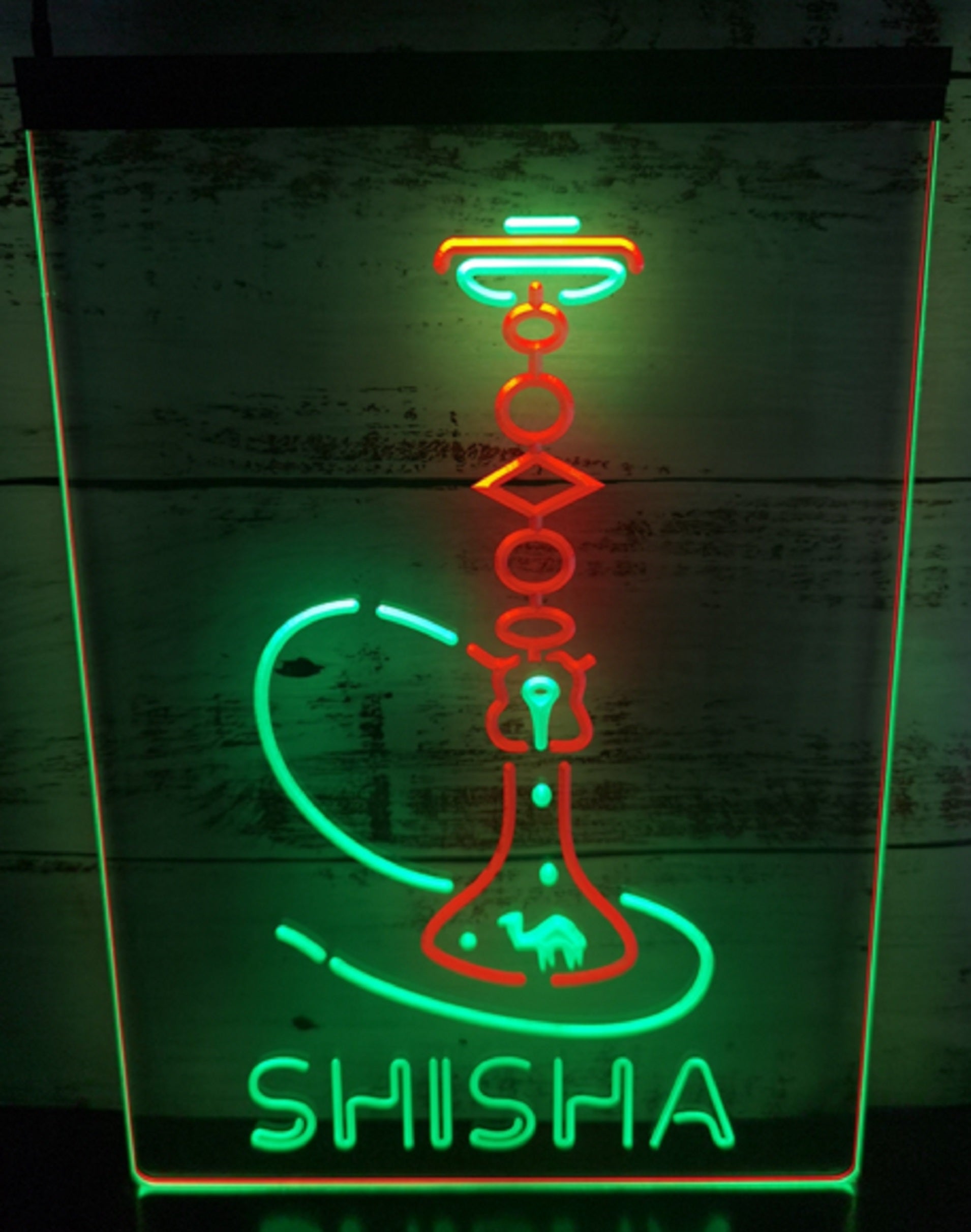 Shisha Led Neon Sign Dual Color Hookah Lounge Shisha Store Decor