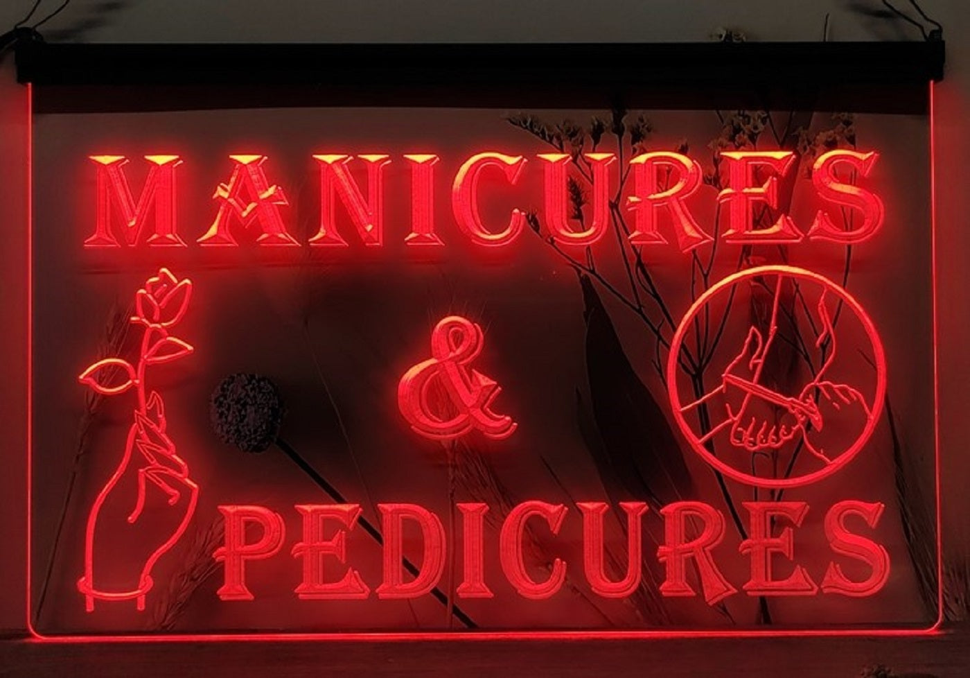 Manicures & Pedicures Led Neon Sign Spa Beauty Salon Wall Or Desktop Decor