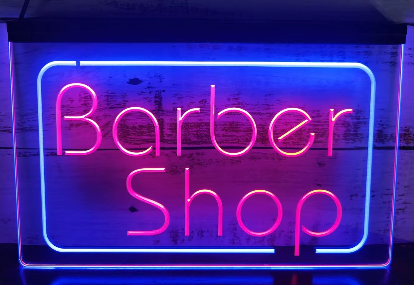 Barber Shop Led Neon Sign Dual Color Barber Shop Haircut Salon Decor