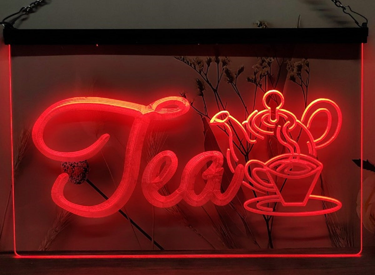 Tea Teapot Led Neon Sign Home Kitchen Coffee Shop Decor