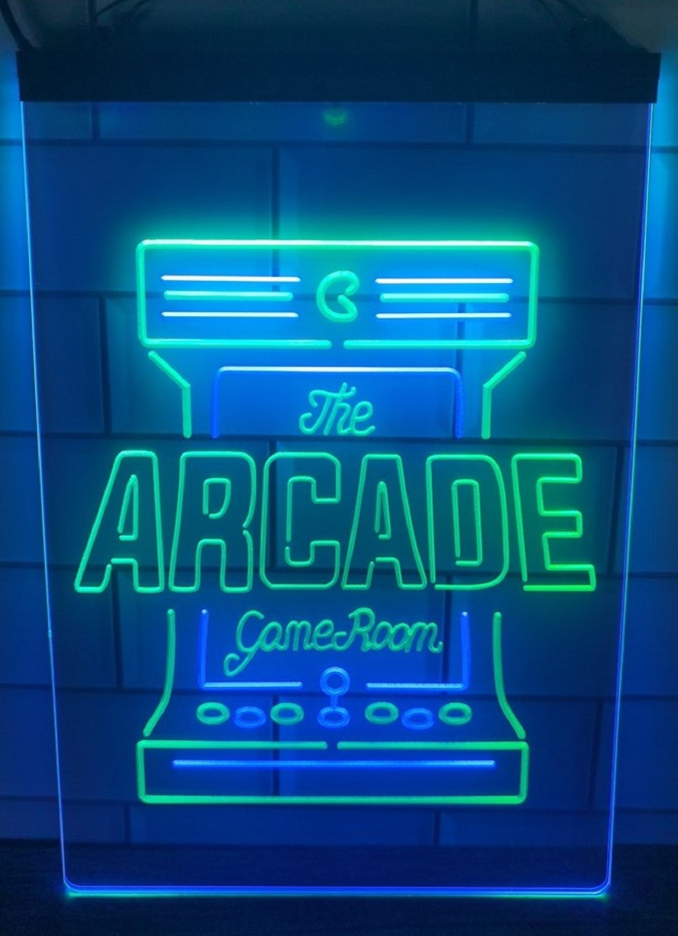 The Arcade Game Room Led Neon Sign Dual Color Home Game Room Arcade Shop Decor