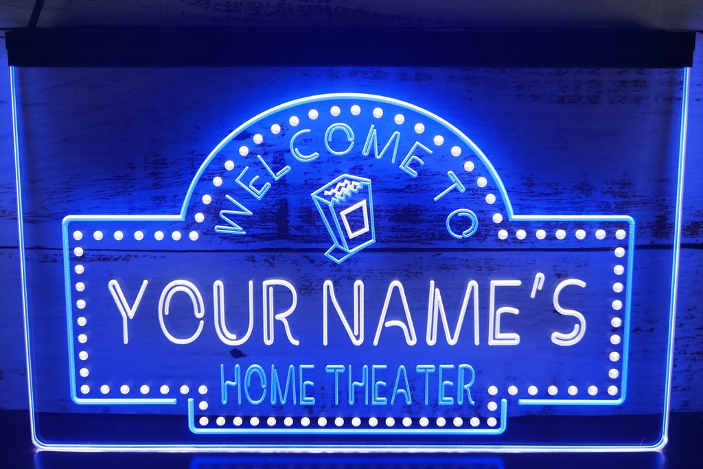 Custom Your Name Home Theater Led Neon Sign Dual Color Home Studio Theater Decor
