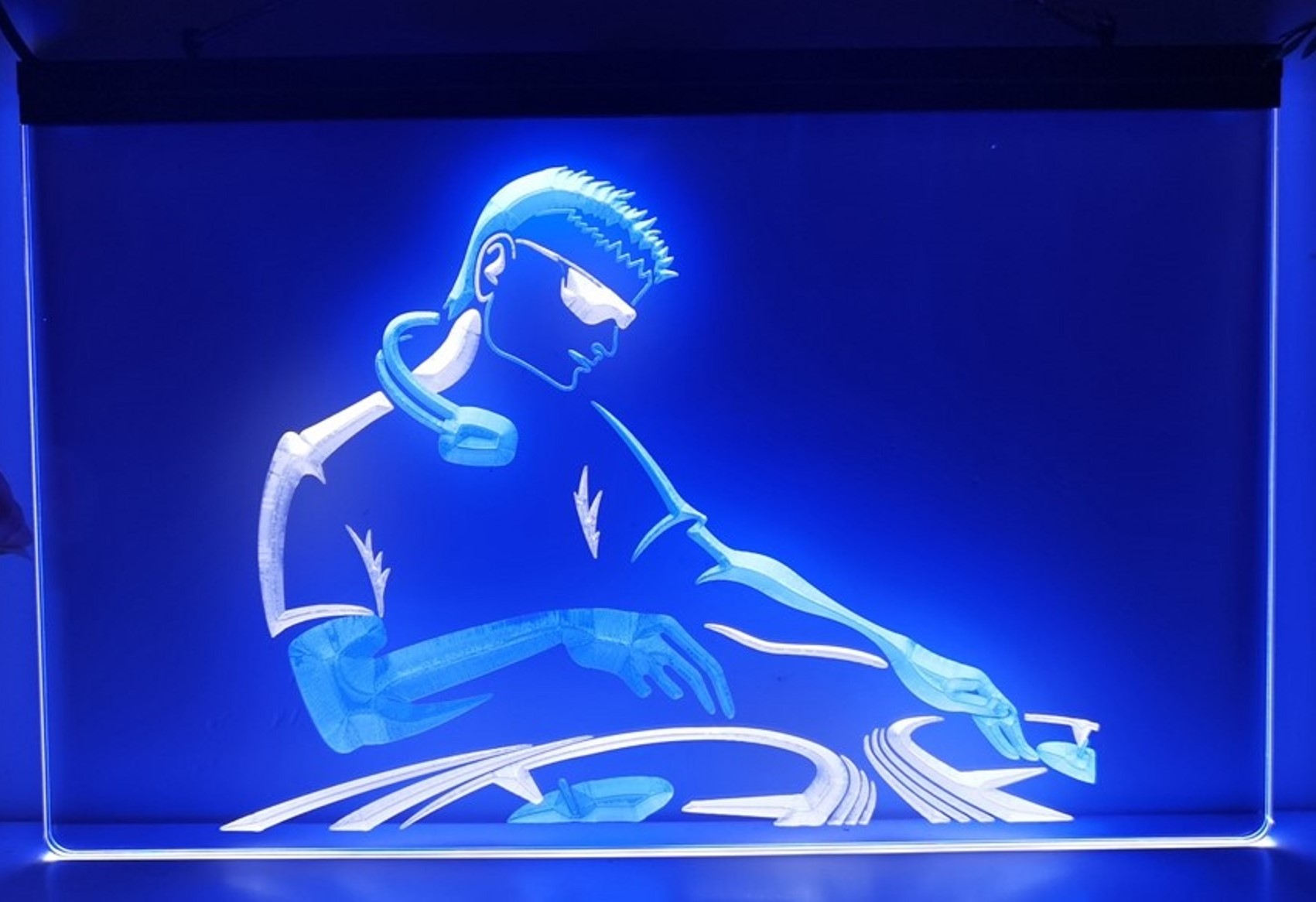 DJ Disc Jockey Led Neon Sign Dual Color Home Music Room Studio Music Shop Decor