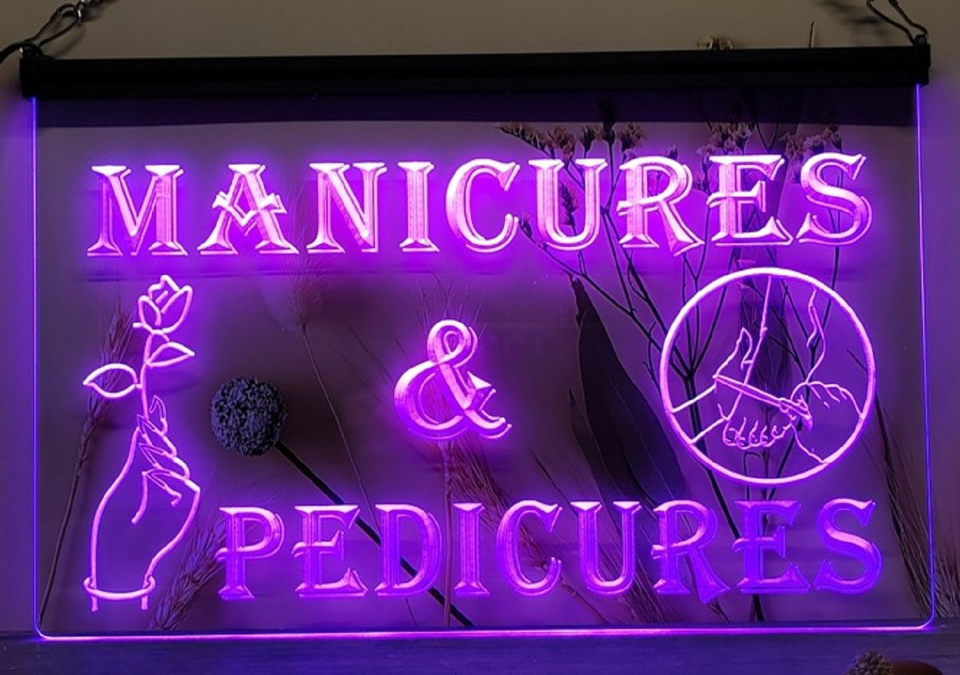 Manicures & Pedicures Led Neon Sign Spa Beauty Salon Wall Or Desktop Decor