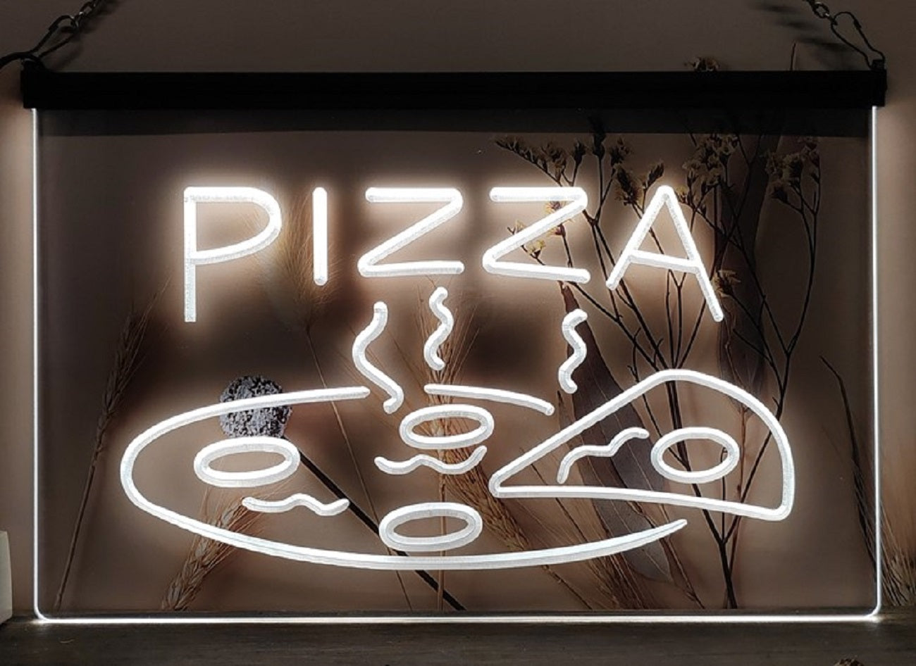 Pizza Hot Slice Led Neon Sign Pizzeria Restaurant Decor Wall Hanging OR Desktop