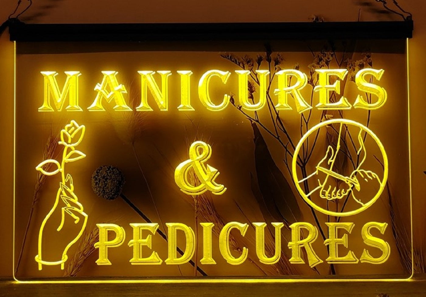 Manicures & Pedicures Led Neon Sign Spa Beauty Salon Wall Or Desktop Decor