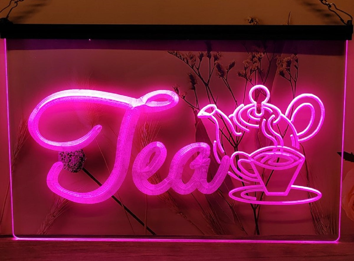 Tea Teapot Led Neon Sign Home Kitchen Coffee Shop Decor
