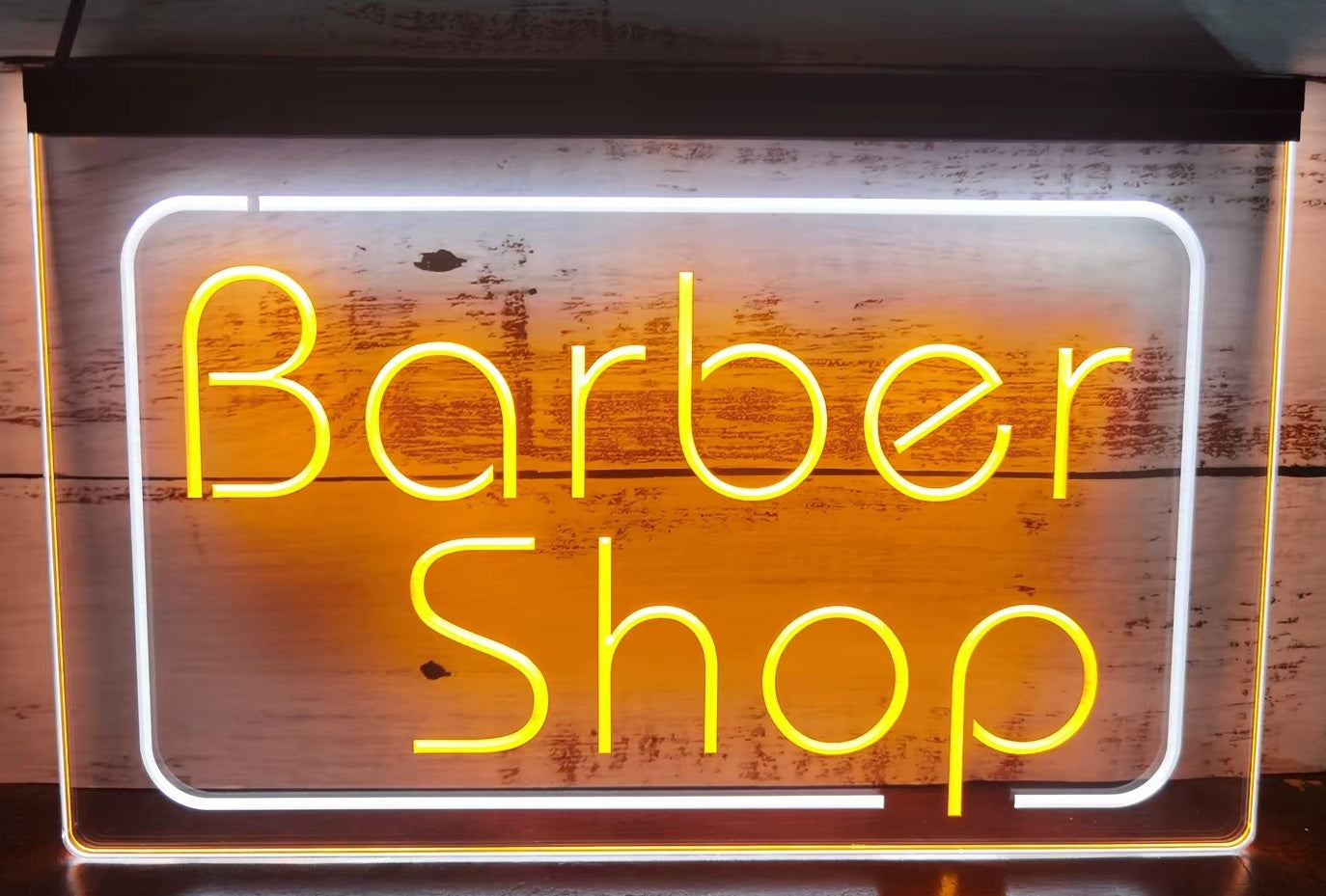 Barber Shop Led Neon Sign Dual Color Barber Shop Haircut Salon Decor
