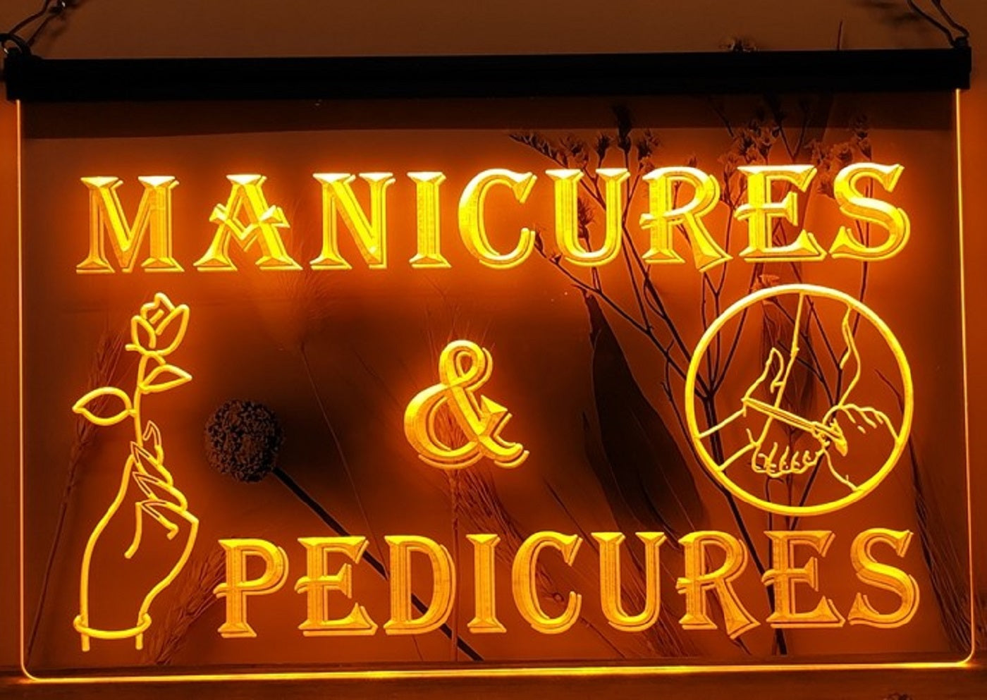 Manicures & Pedicures Led Neon Sign Spa Beauty Salon Wall Or Desktop Decor