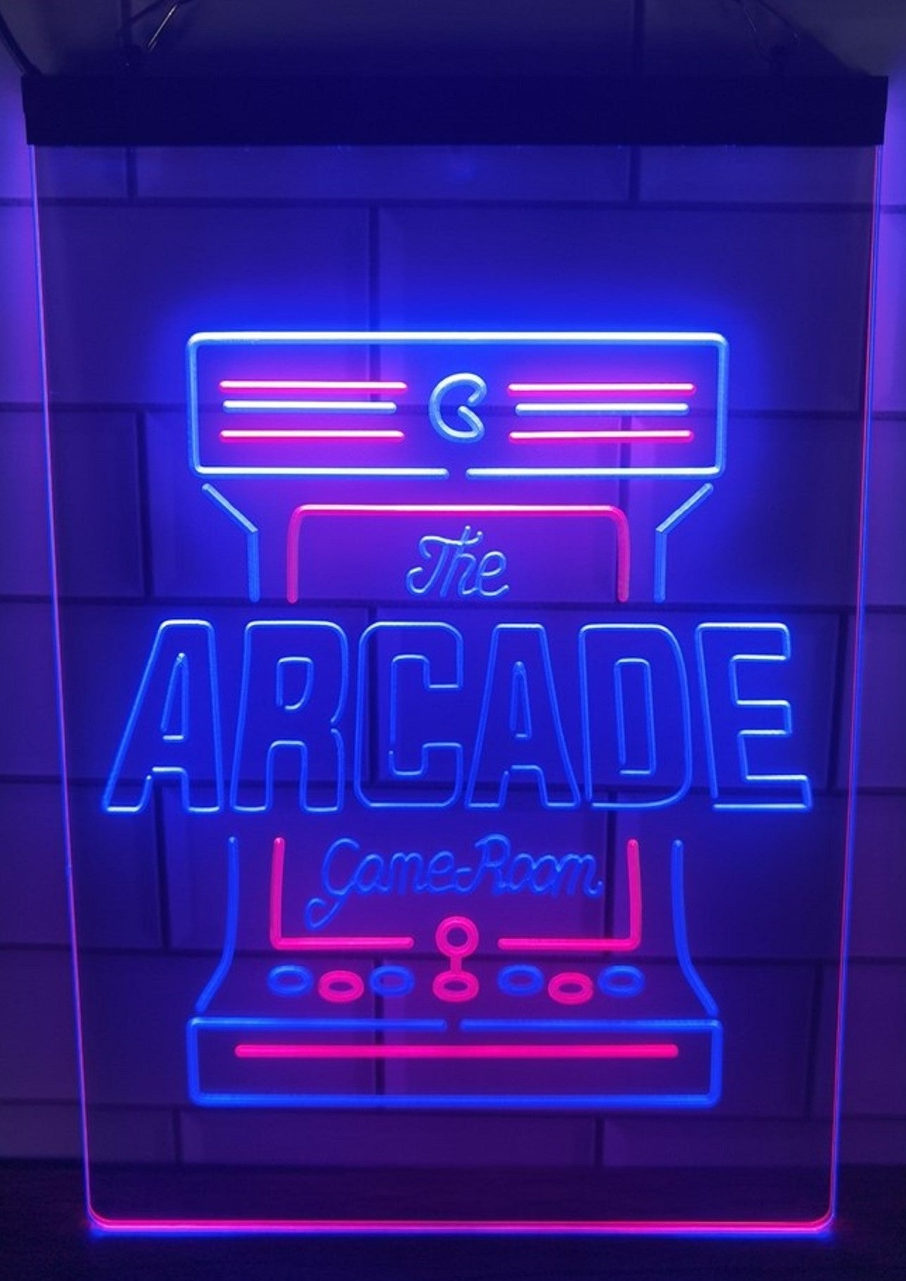 The Arcade Game Room Led Neon Sign Dual Color Home Game Room Arcade Shop Decor