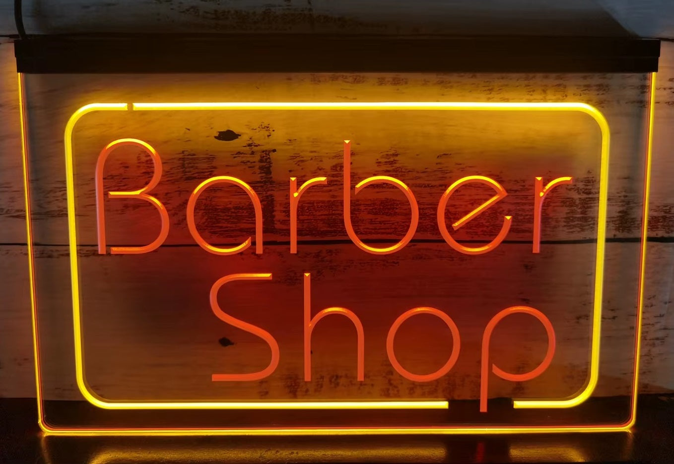 Barber Shop Led Neon Sign Dual Color Barber Shop Haircut Salon Decor