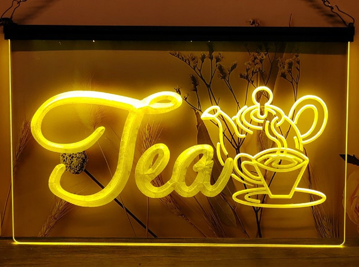 Tea Teapot Led Neon Sign Home Kitchen Coffee Shop Decor