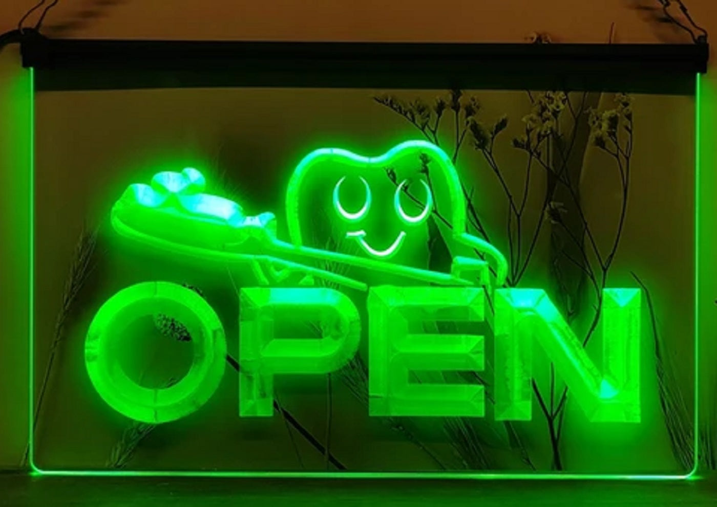 Dentist Open Led Neon Sign Dental Clinic Decor Wall Hanging Or Desktop