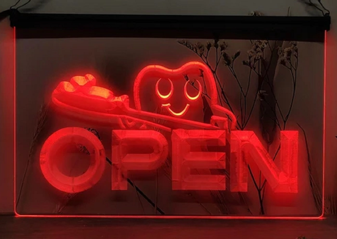 Dentist Open Led Neon Sign Dental Clinic Decor Wall Hanging Or Desktop
