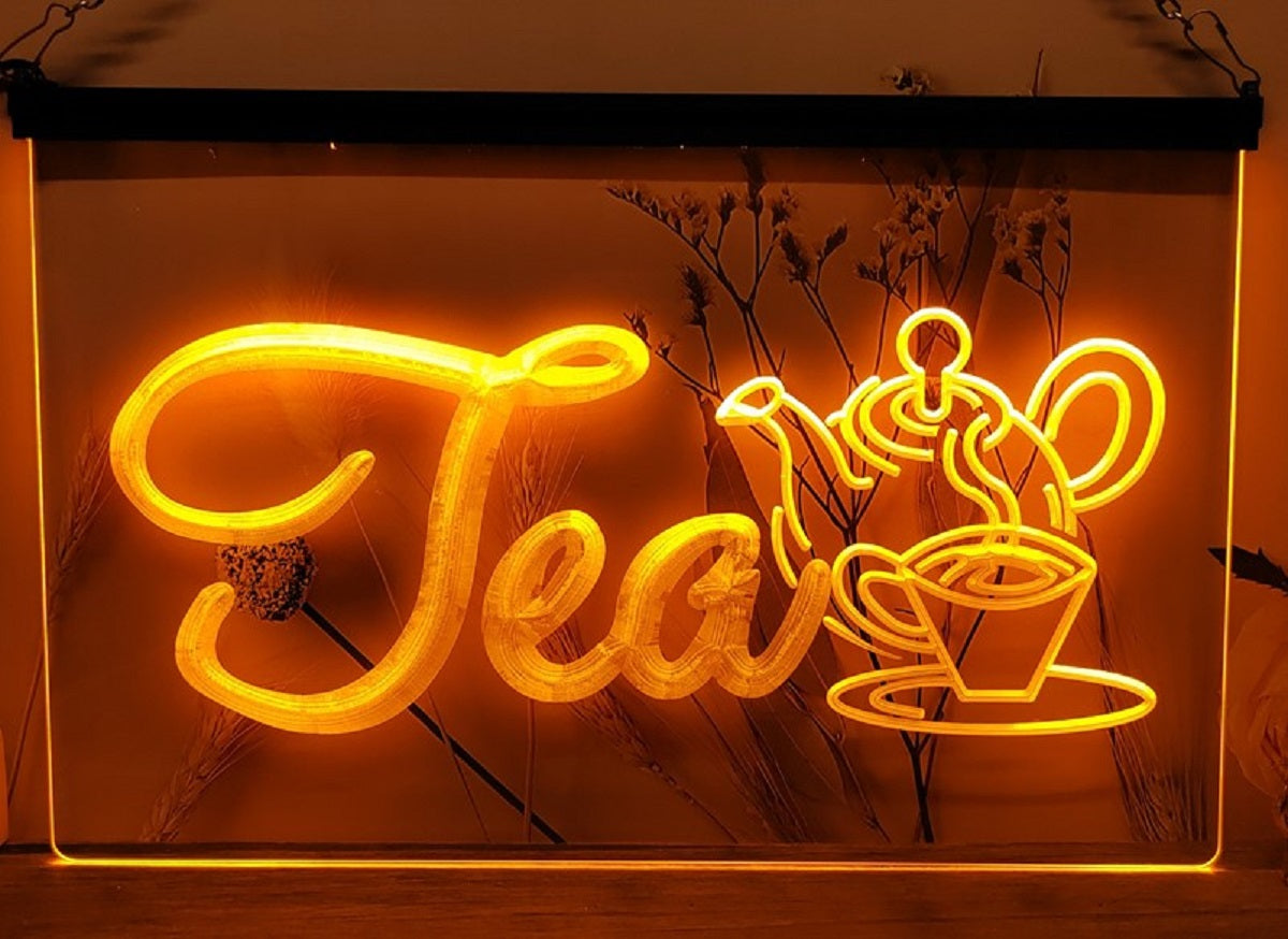 Tea Teapot Led Neon Sign Home Kitchen Coffee Shop Decor