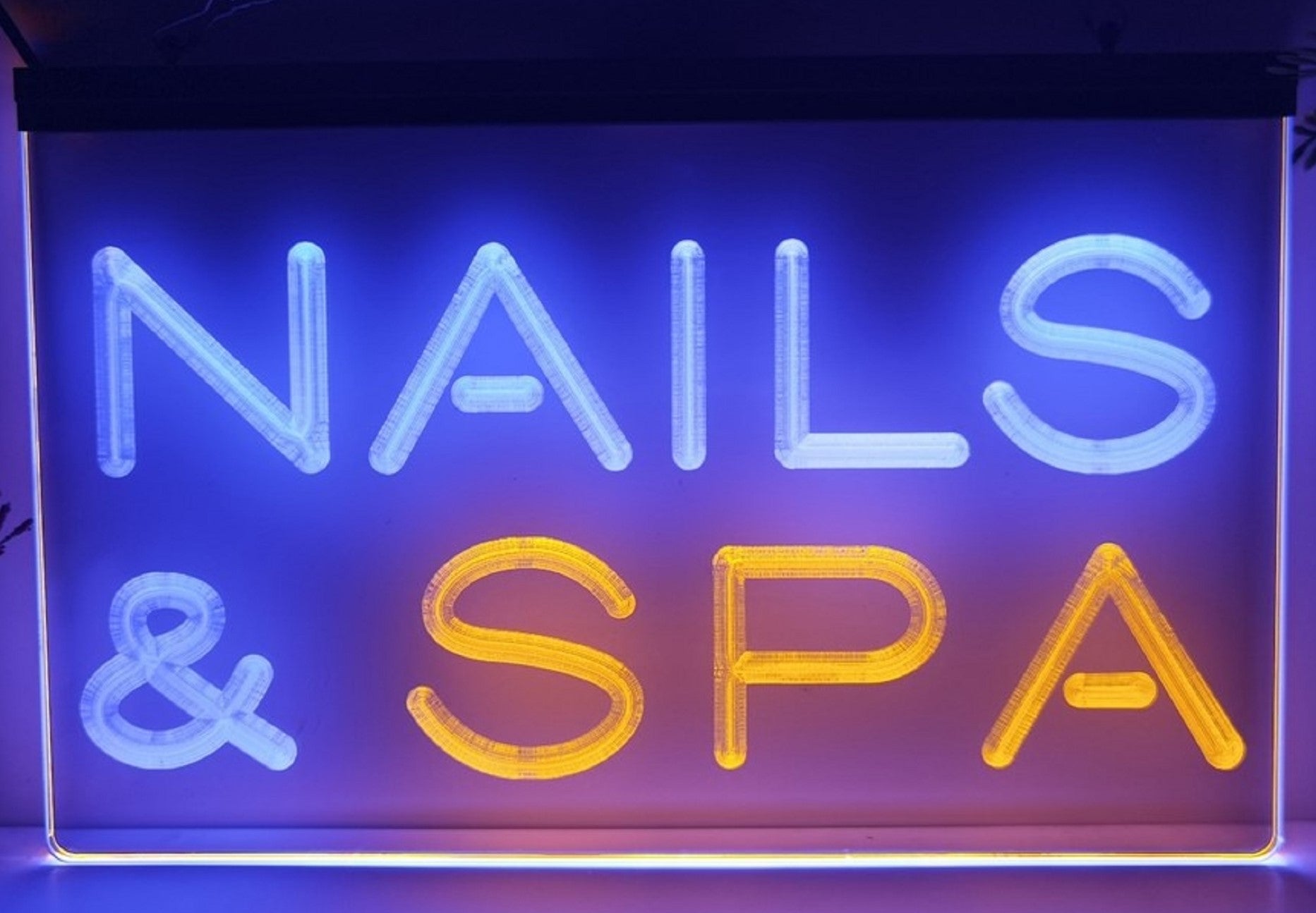 Nails & SPA Led Neon Sign Dual Color Spa Beauty Salon Decor Wall Hanging OR Desktop