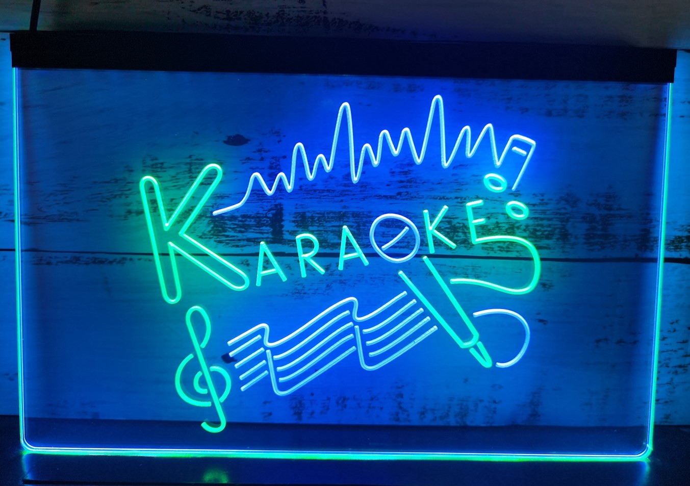 Karaoke Music Led Neon Sign Dual Color Home Music Room Studio Music Shop Decor