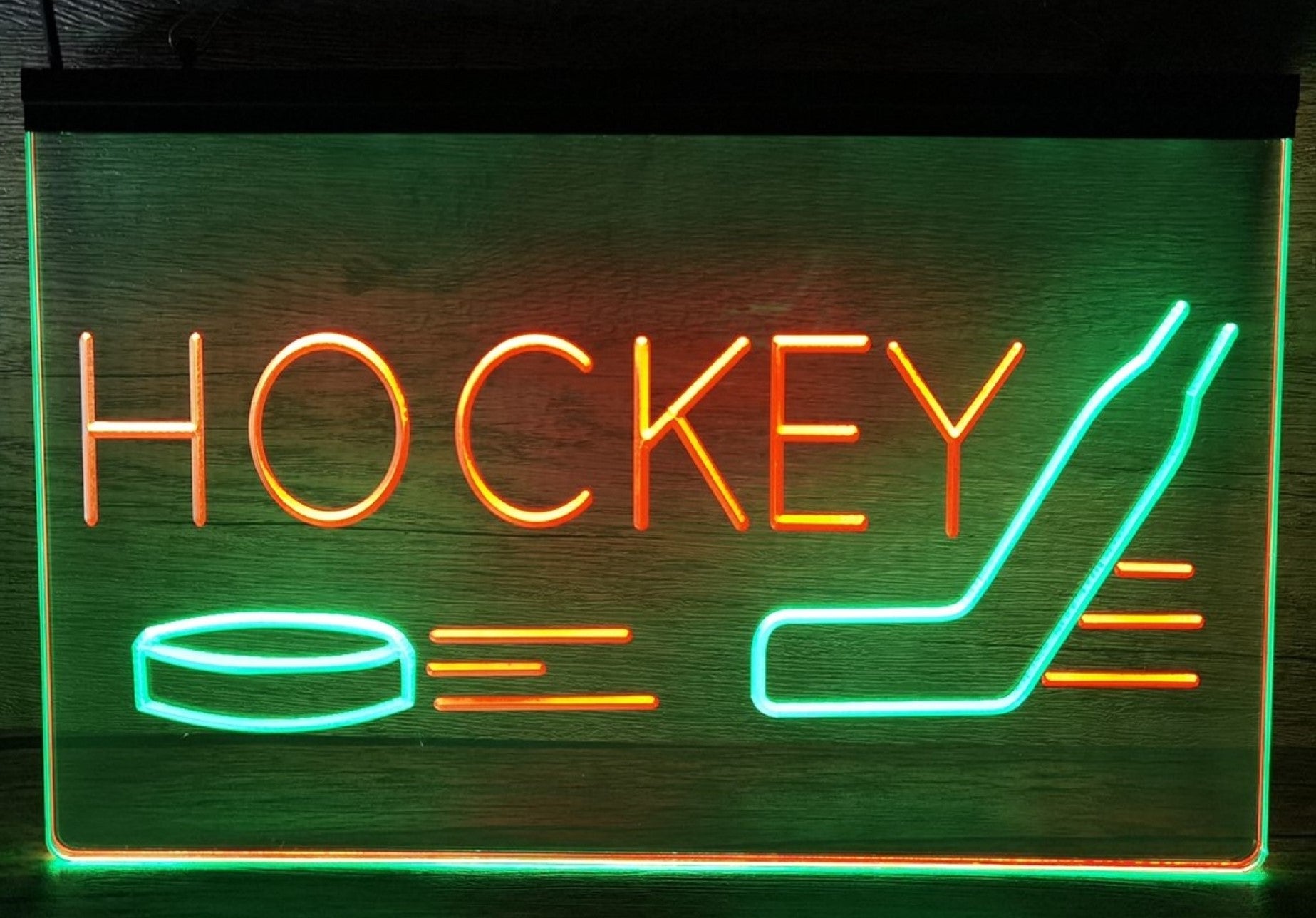 Hockey Led Neon Sign Dual Color Home Sport Club Sportwear Store Decor