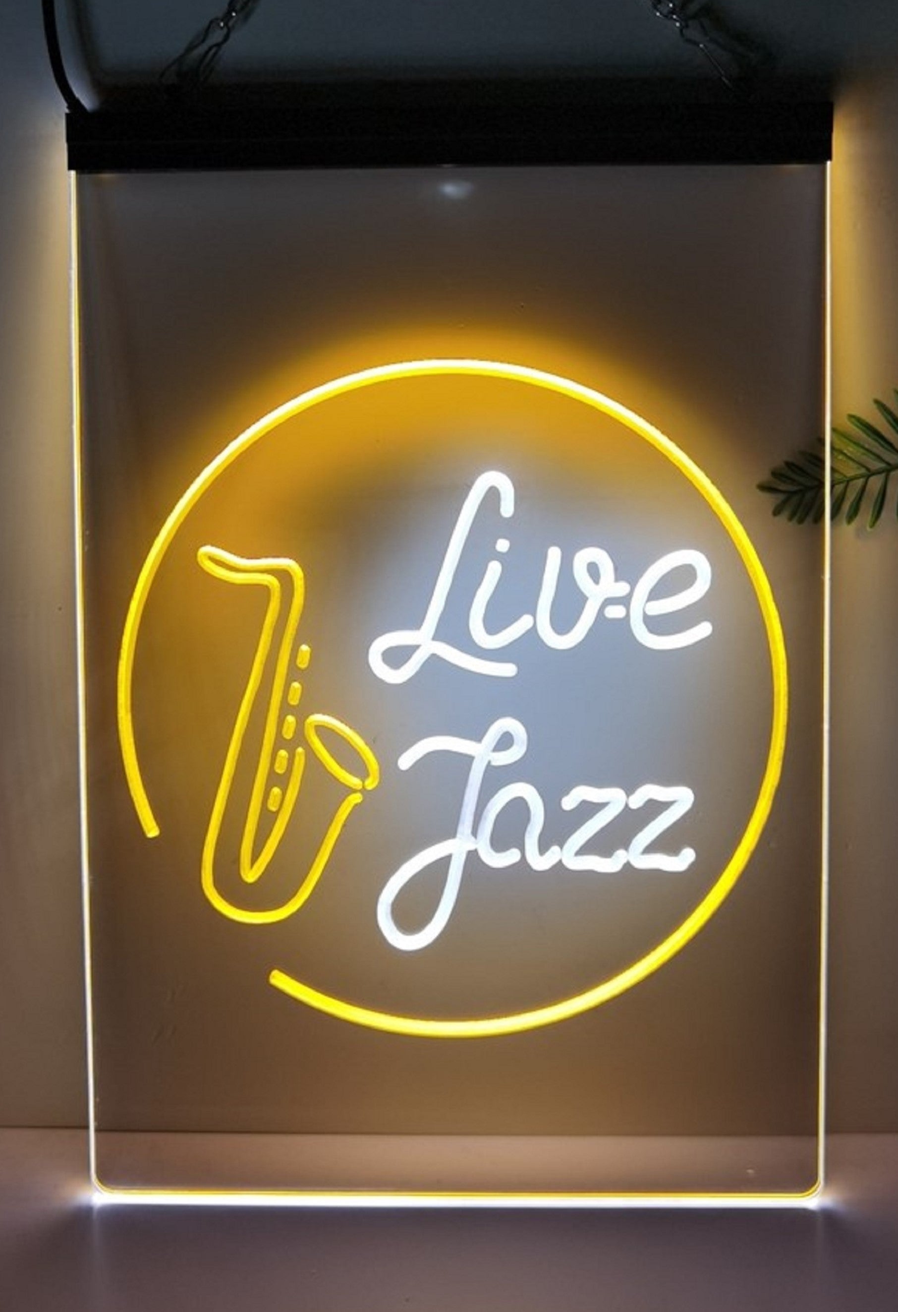 Live Jazz Led Neon Sign Dual Color Home Music Room Studio Music Shop Decor
