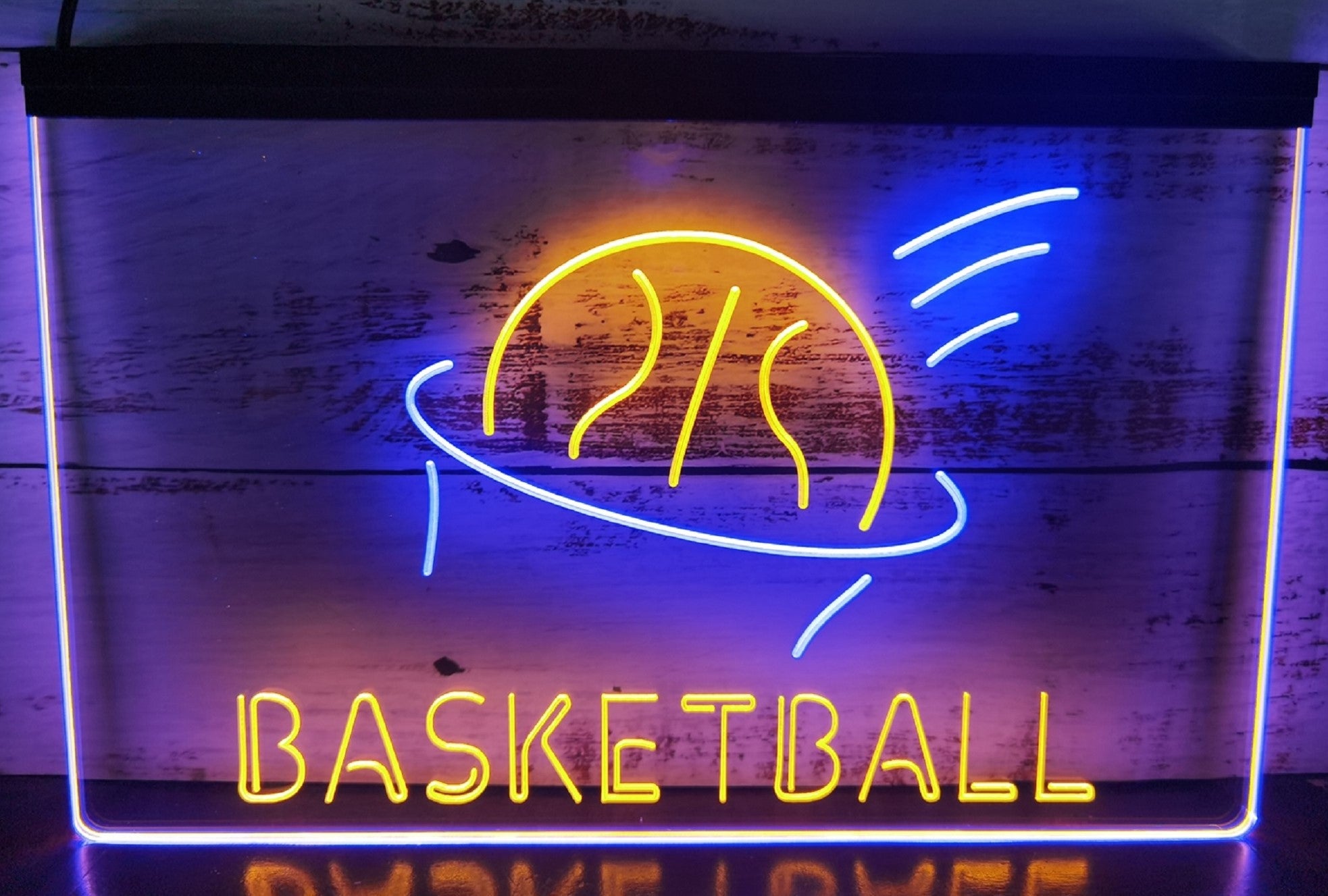 Basketball Led Neon Sign Dual Color Home Gym Sport Club Wall Or Desktop Decor