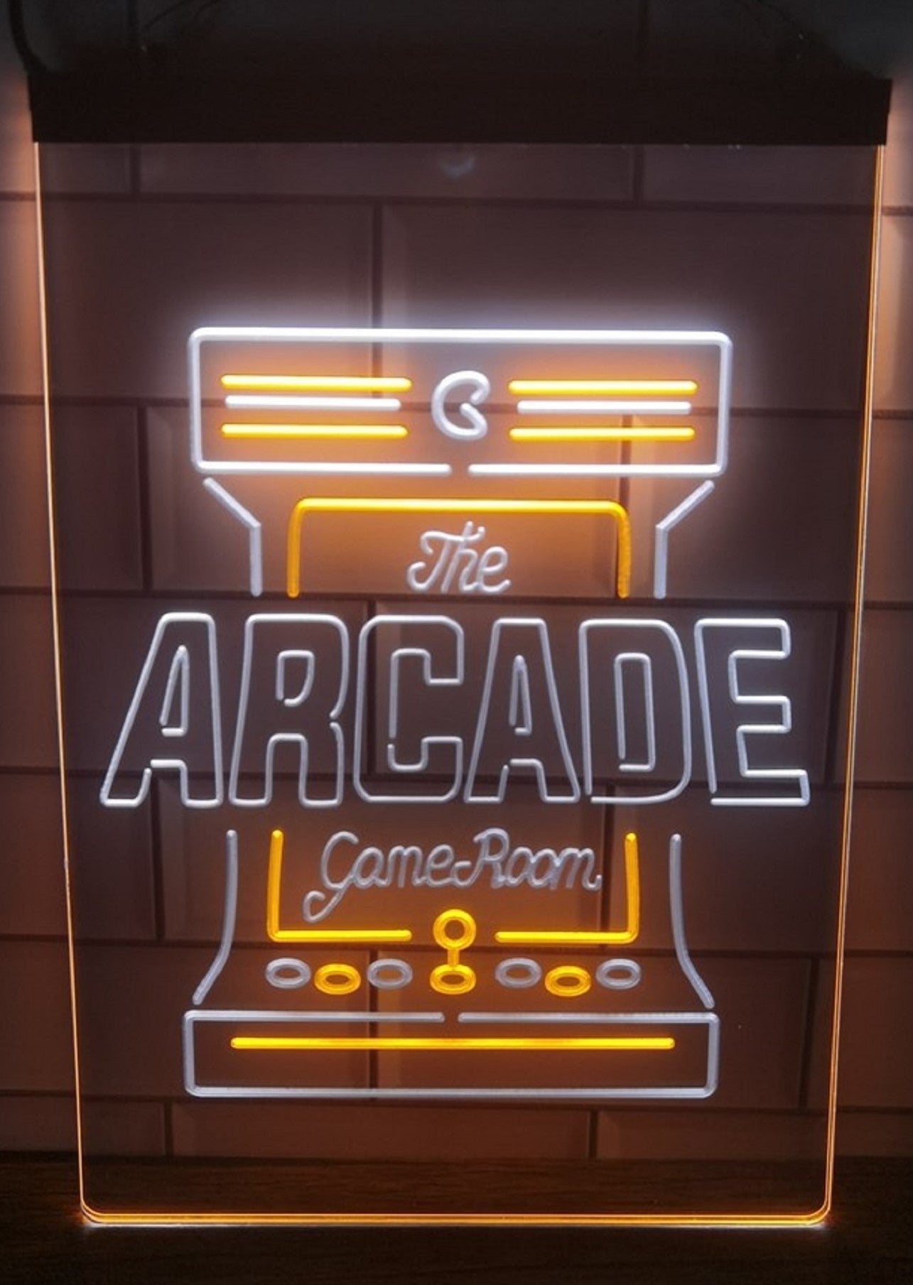 The Arcade Game Room Led Neon Sign Dual Color Home Game Room Arcade Shop Decor