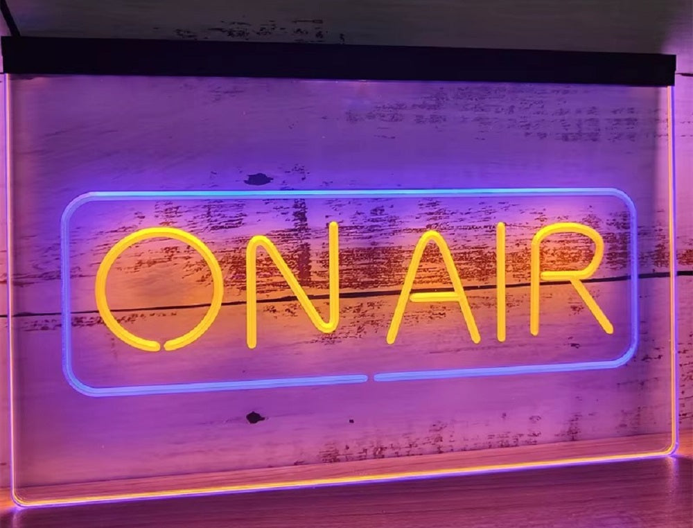 On Air Led Neon Sign Dual Color Home Studio Room Audio Recording Studio Decor