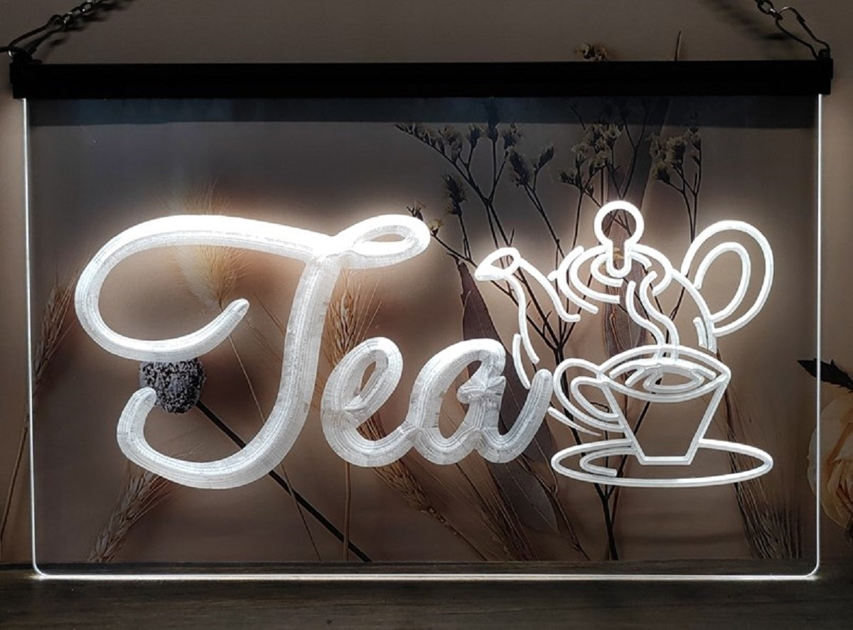 Tea Teapot Led Neon Sign Home Kitchen Coffee Shop Decor