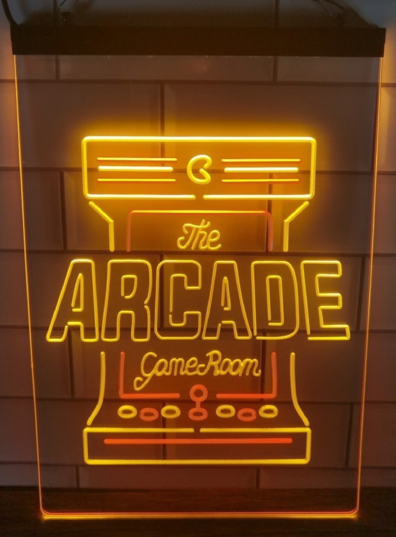 The Arcade Game Room Led Neon Sign Dual Color Home Game Room Arcade Shop Decor