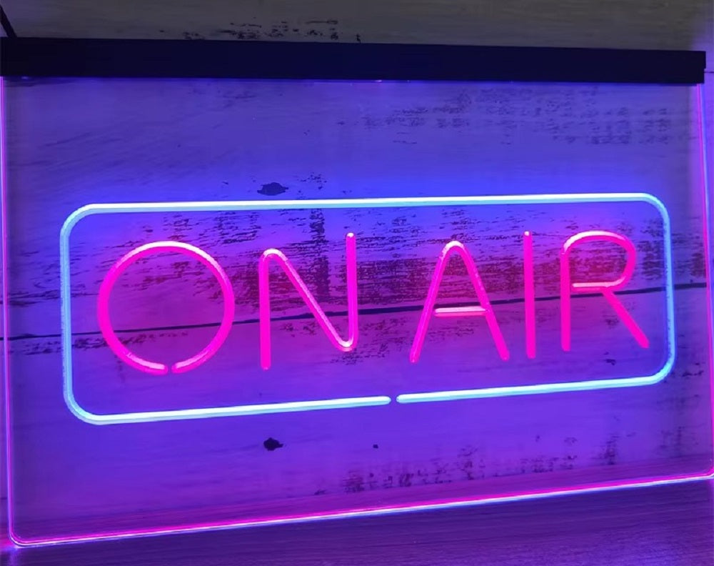 On Air Led Neon Sign Dual Color Home Studio Room Audio Recording Studio Decor