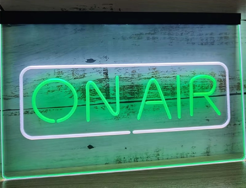 On Air Led Neon Sign Dual Color Home Studio Room Audio Recording Studio Decor