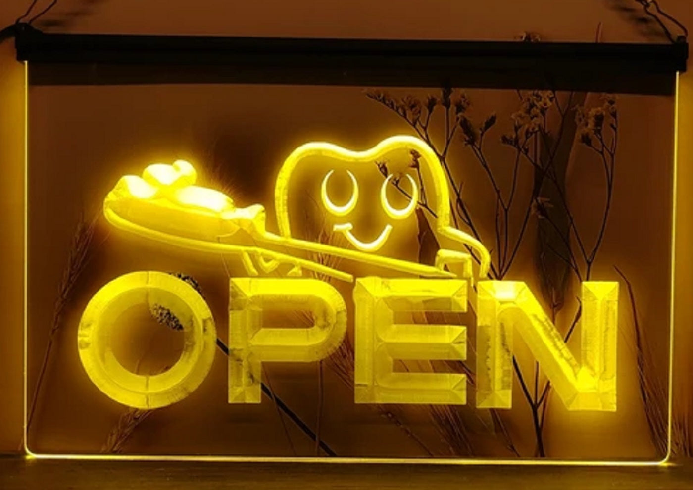 Dentist Open Led Neon Sign Dental Clinic Decor Wall Hanging Or Desktop