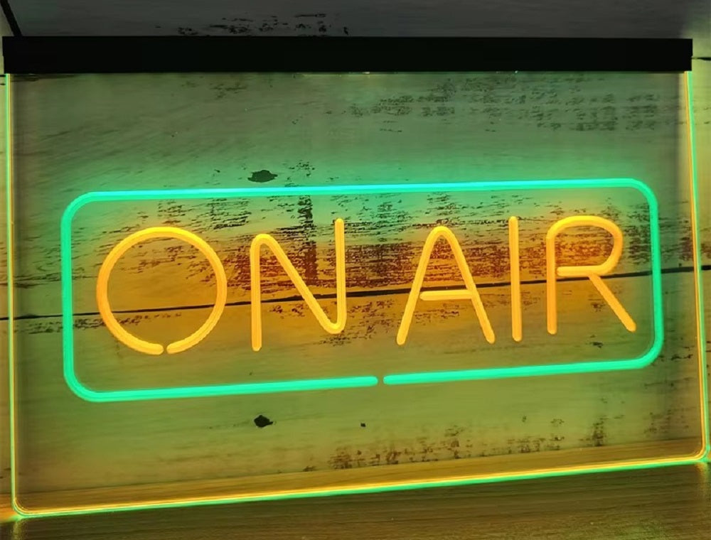 On Air Led Neon Sign Dual Color Home Studio Room Audio Recording Studio Decor