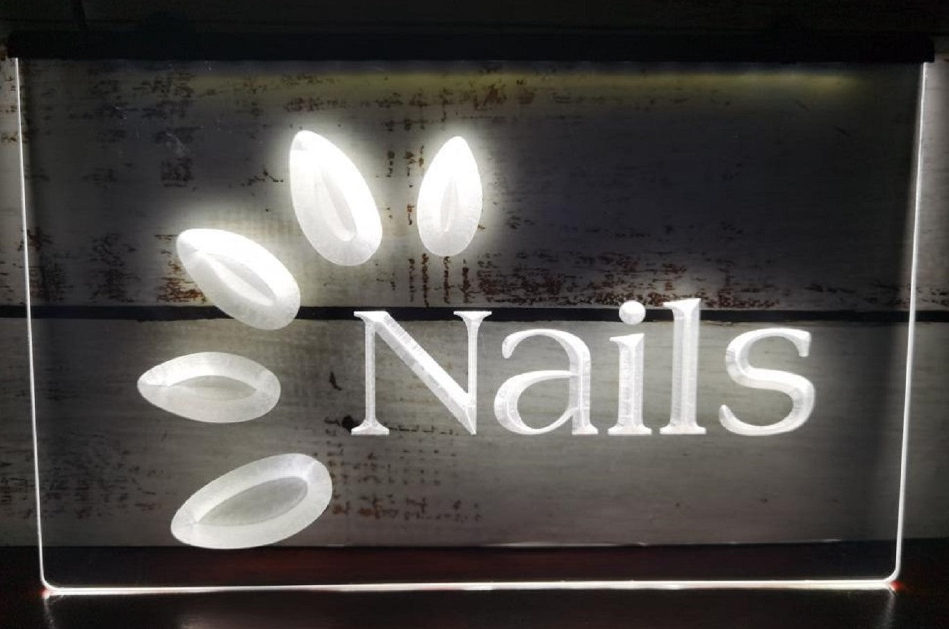 Nails Led Neon Sign Spa Beauty Pedicure Salon Decor Wall Hanging OR Desktop