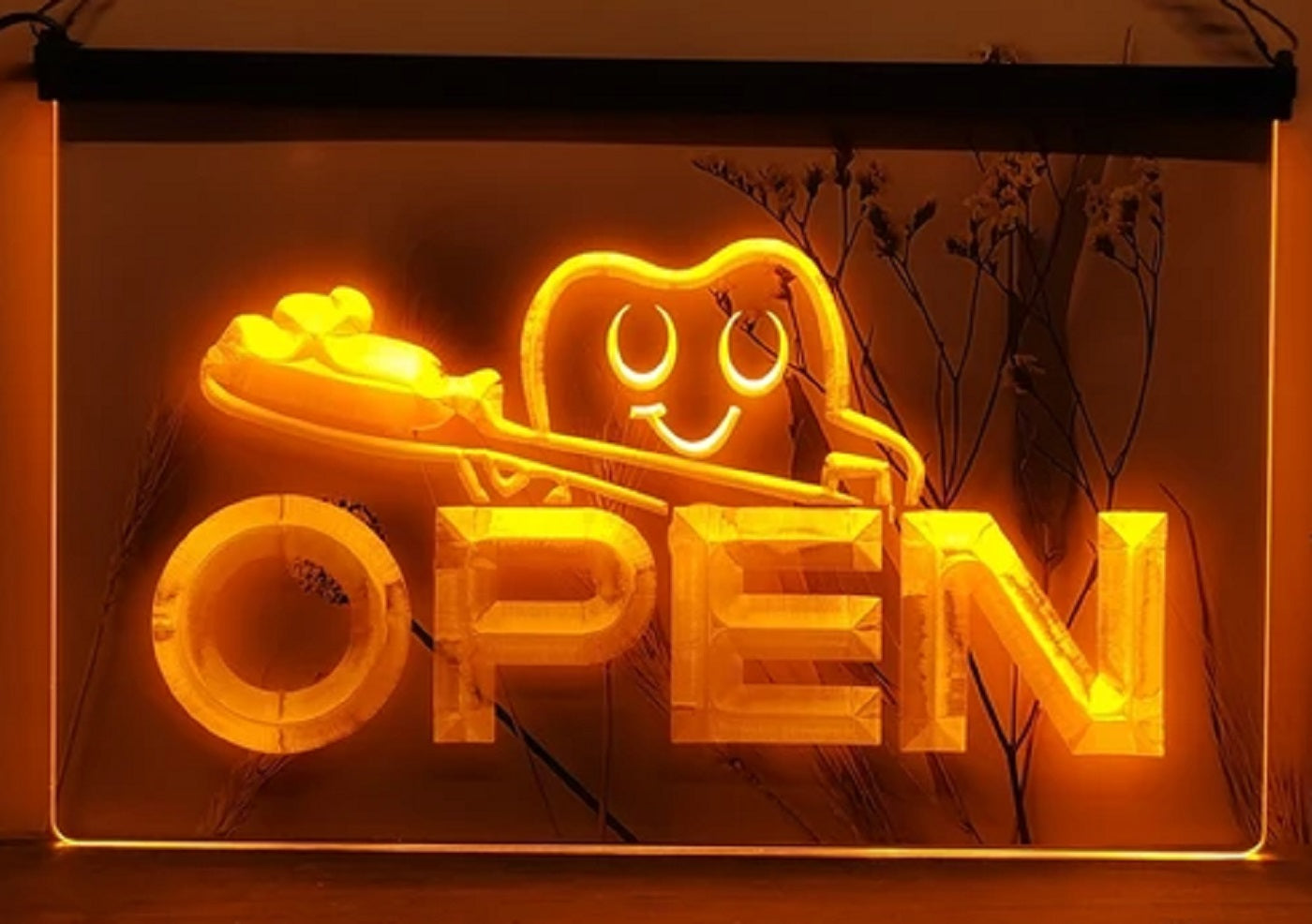 Dentist Open Led Neon Sign Dental Clinic Decor Wall Hanging Or Desktop