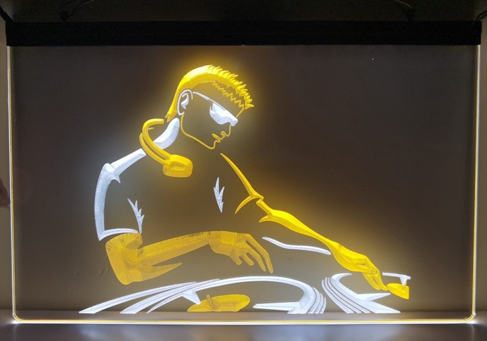DJ Disc Jockey Led Neon Sign Dual Color Home Music Room Studio Music Shop Decor