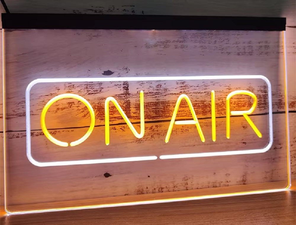 On Air Led Neon Sign Dual Color Home Studio Room Audio Recording Studio Decor