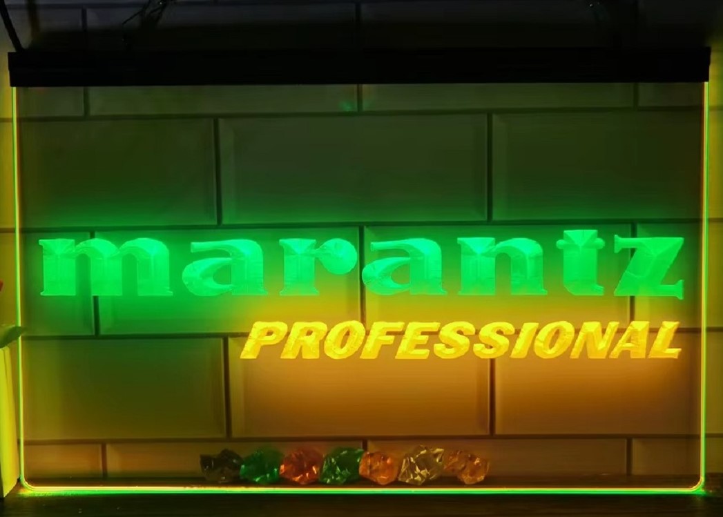 Marantz Professional Led Neon Sign Dual Color Home Music Room Audio Studio Decor