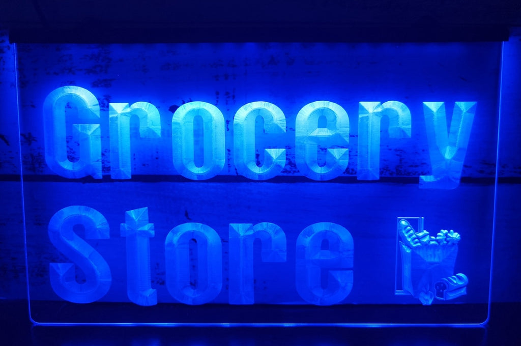 Grocery Store Led Neon Sign Grocery Store Decor Wall Hanging Desktop