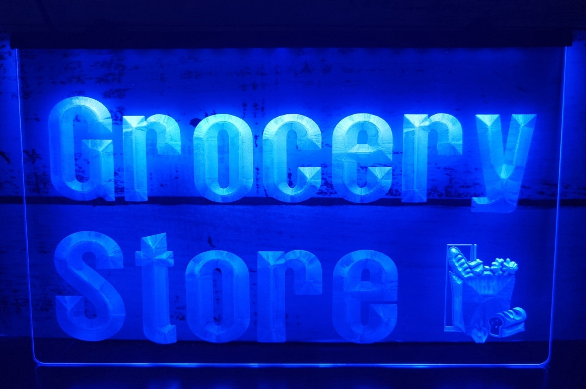 Grocery Store Led Neon Sign Grocery Store Decor Wall Hanging Desktop