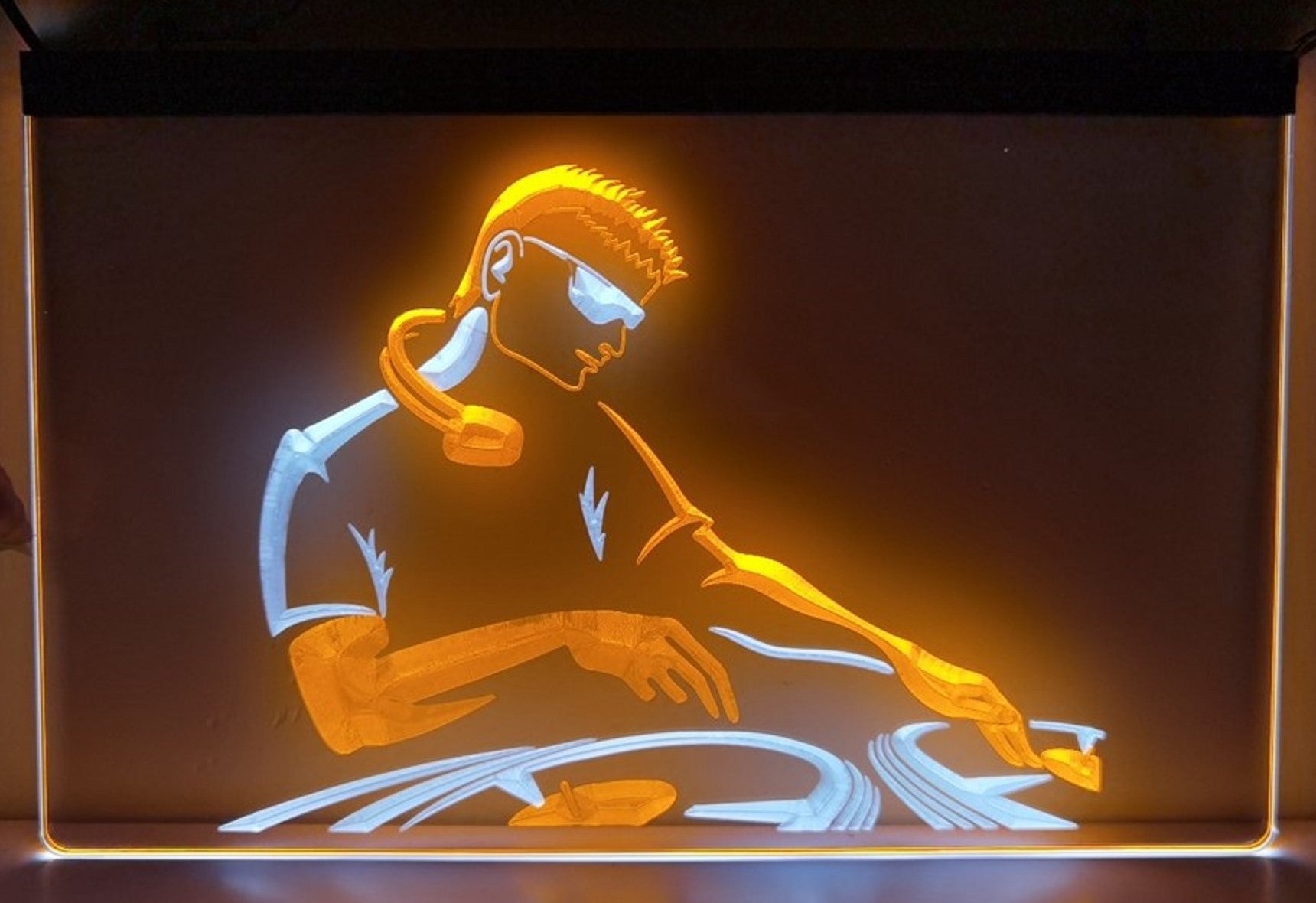 DJ Disc Jockey Led Neon Sign Dual Color Home Music Room Studio Music Shop Decor