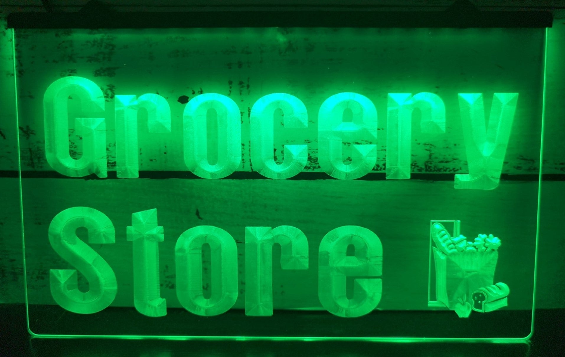 Grocery Store Led Neon Sign Grocery Store Decor Wall Hanging Desktop