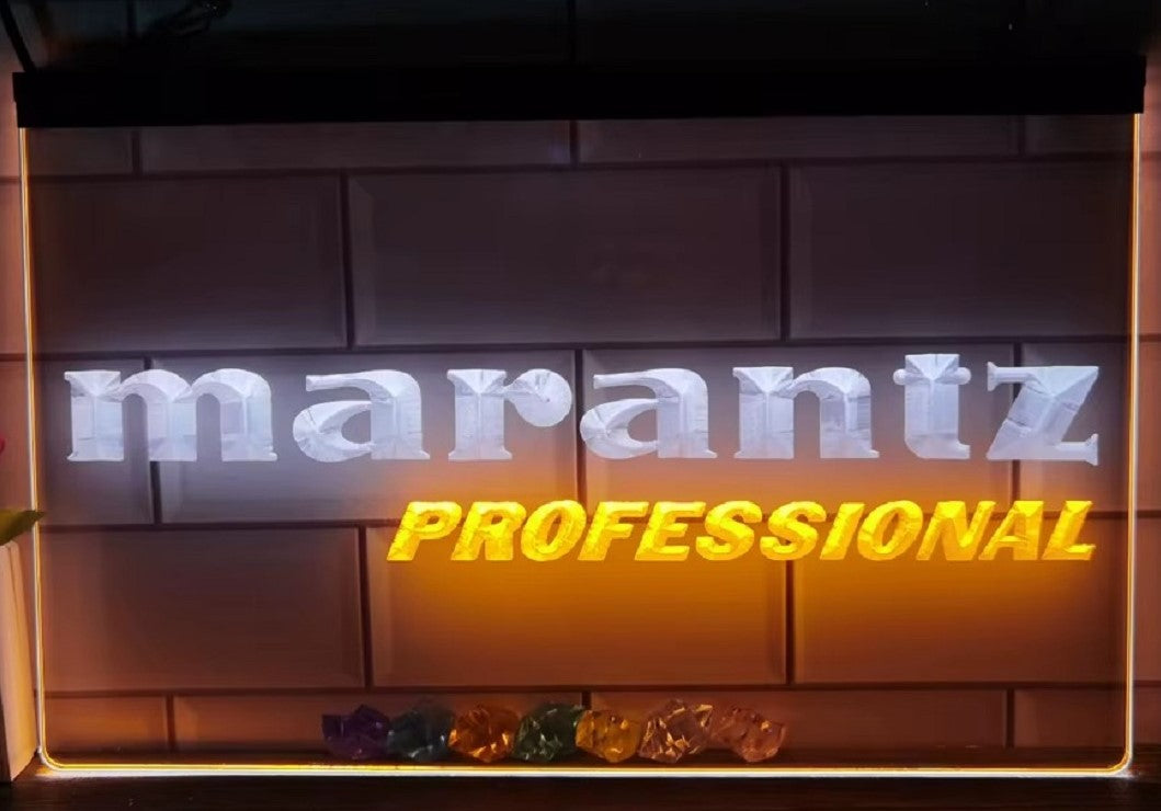 Marantz Professional Led Neon Sign Dual Color Home Music Room Audio Studio Decor